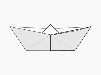 Classic Origami Boat Square Version